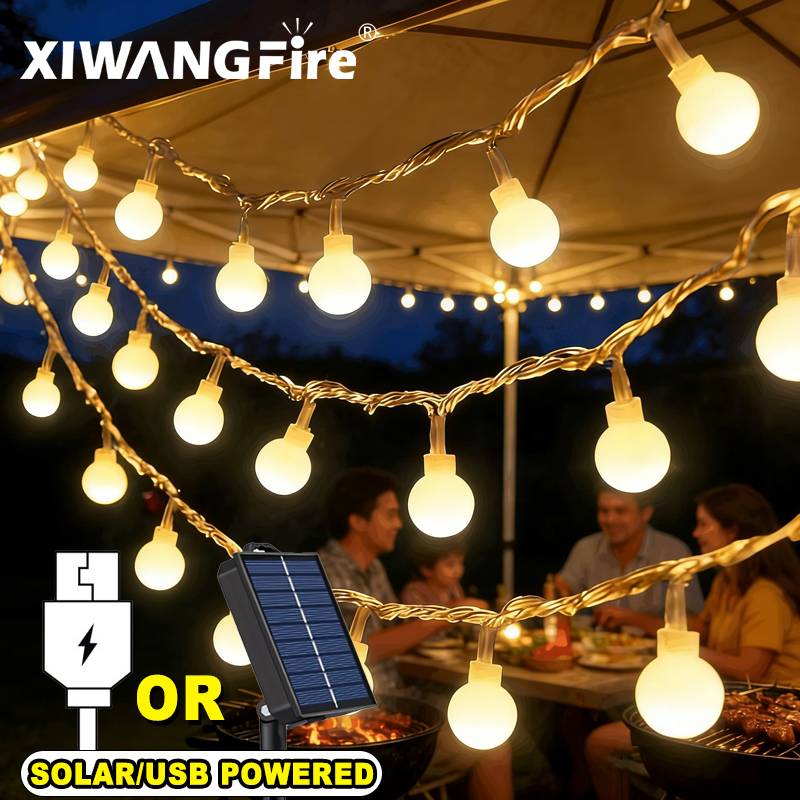 String Light Outdoor - Светодиодные гирлянды 3-10 м на солнечных