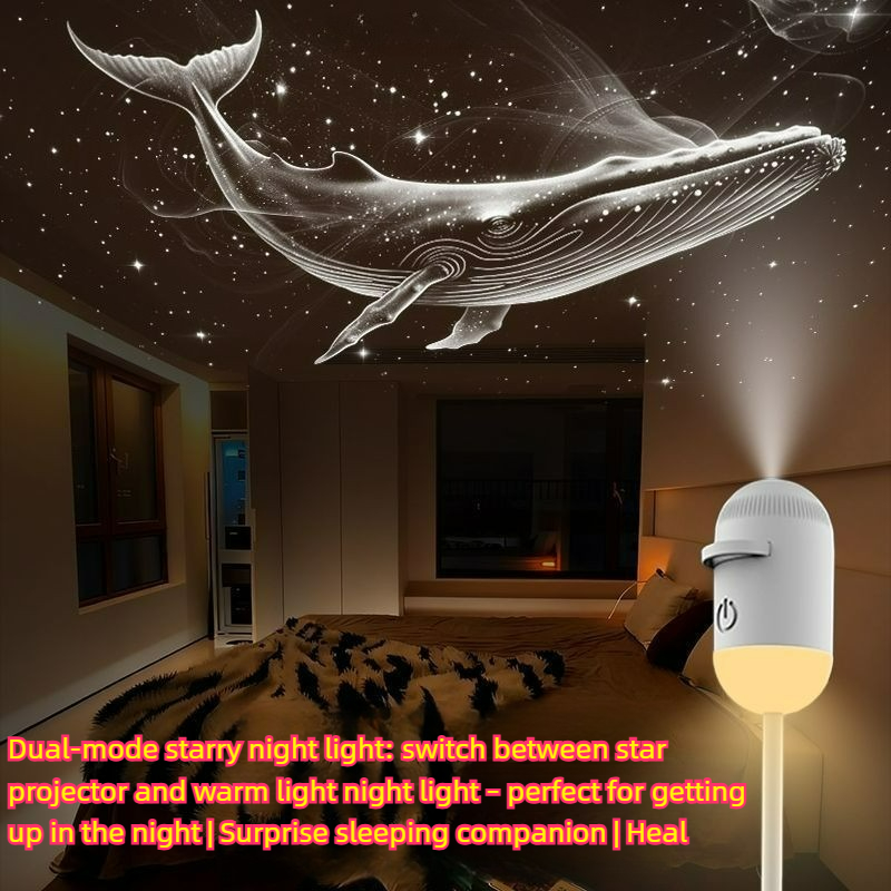 Decor Lighting Fixtures - Мини-проектор-ночник 2-в-1 с 10 пленками: звездное