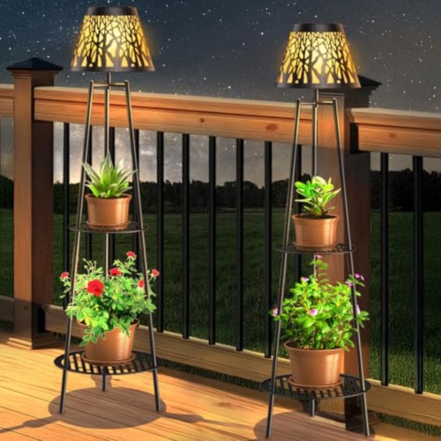 Lighting Decoration Outdoor - Комплект из 2 уличных солнечных светильников-столбиков