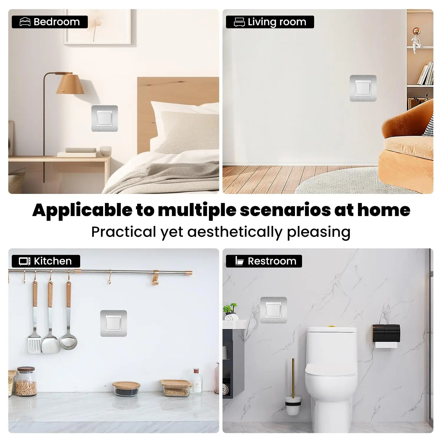 4 шт. серебристый самоклеящийс – обзор и цена Decor Lighting Uk