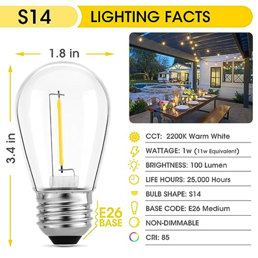 Набор из 36 светодиодных лампо – обзор и цена String Light Outdoor
