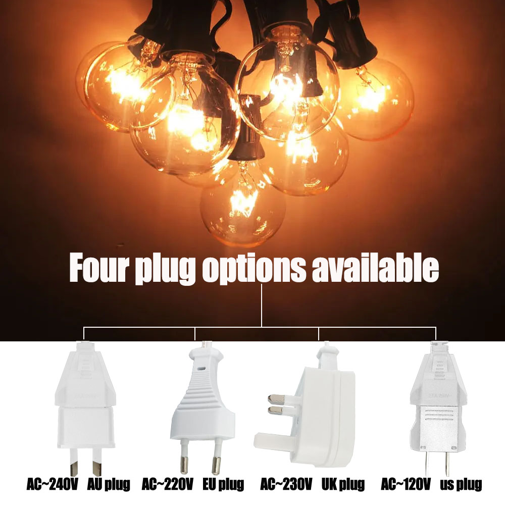 Винтажная гирлянда G40 с прозр – обзор и цена String Light Outdoor