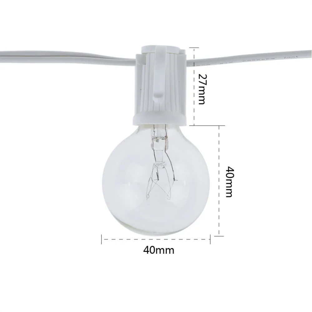 Винтажная гирлянда G40 с прозр – обзор и цена String Light Outdoor