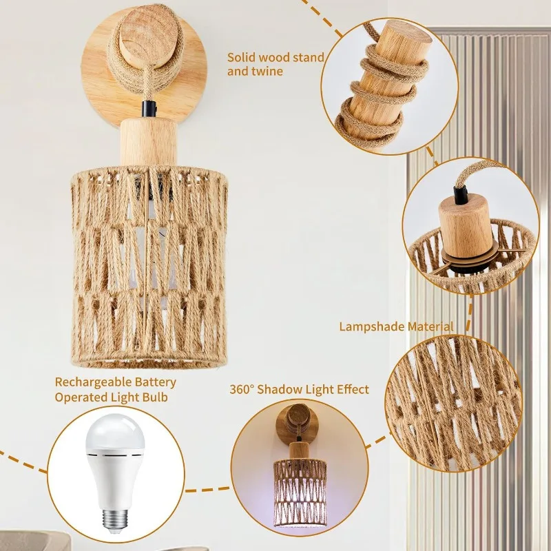 Дизайн пеньковой веревки, наст – обзор и цена Lighting Decoration On Wall