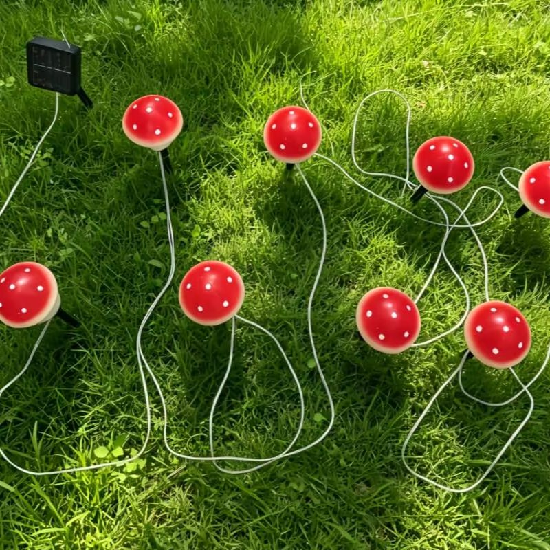 Солнечные гирлянды-грибы, водо – обзор и цена String Light Outdoor