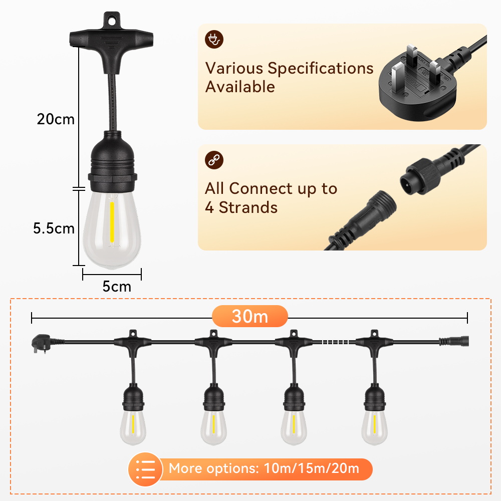 E27 уличные гирлянды светодиод – обзор и цена Decor Lighting Uk